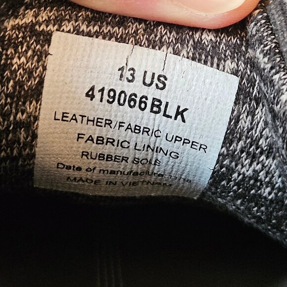 Kodiak Men's Leather/Canvas Casual Shoes, Black, Sz 13 - Picture 16 of 16